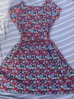 NWT Adorable Run & Fly A-Line Vinyl Records Dress with Belt - 12
